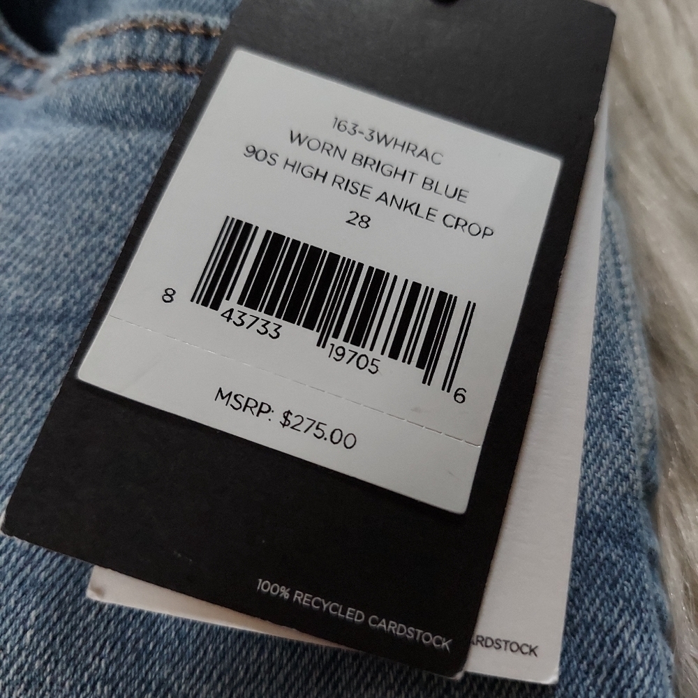 NWT Re/Done 90s High Rise Distressed Ankle Jeans - Picture 7 of 14